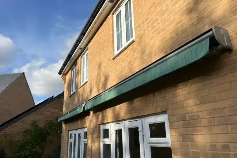 twin weinor topas awnings closed papworth everard cambridgeshire