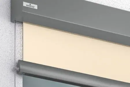 weinor vertitex ii rope guided vertical blind close up